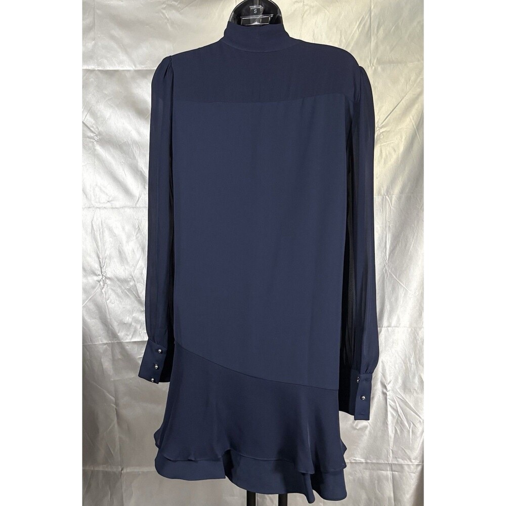 PARKER Kenji Tiered Chiffon Long-Sleeve Dress XS - Picture 12 of 16